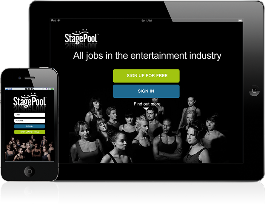 StagePool app for iPhone, iPad and Android devices